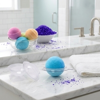 Boîtes en plastique PP transparentes écologiques personnalisées pour les boules de bain, fabrication sur mesure, idéales pour les cadeaux et l'artisanat