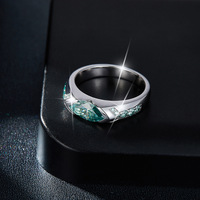 Vente en gros directe d'usine OEM ODM personnalisable, bague en argent sterling S925 avec moissanite de quatre carats sertie à quatre griffes, or 18 carats