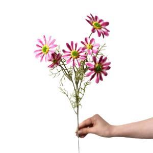 手工粉色人造丝花婚礼大厅装饰粉色背景路导布置批发 - Product Image 2