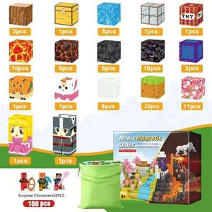 ตัวต่อแม่เหล็ก 100 ชิ้น ชุด Hell Portal ของเล่นพลาสติก เสริมสร้างพัฒนาการด้านความคิดสร้างสรรค์ สำหรับเด็กอายุ 14 ปีขึ้นไป สำหรับเล่น<span class=keywords><strong>เกม</strong></span> - Product Image 2