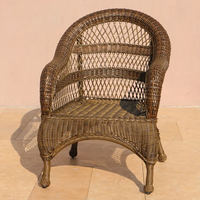 Meubles d'extérieur en rotin avec cadre en aluminium et chaise pivotante, ensemble de salle à manger moderne de luxe