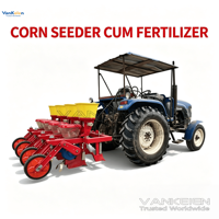 Semoir de précision pour maïs tracté par tracteur 50 CV, équipement agricole de semis, performance fiable pour la tâche de semis de maïs en ferme