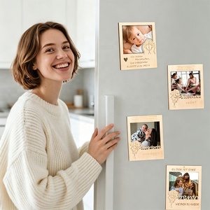 Marco Magnético de Madera <span class=keywords><strong>para</strong></span> Refrigerador con Logotipo Personalizado, Marco de Fotos Grabado con Láser, Recuerdo Familiar, Marco de Fotos <span class=keywords><strong>para</strong></span> Bebé, Exhibición de Sobremesa <span class=keywords><strong>para</strong></span> Regalo - Product Image 6