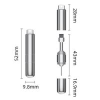 Yoosure YS9068 Alat Pelepas Kartu SIM 2-in-1 Portabel Mini Gantungan Kunci Pin Ejector EDC Paduan Aluminium untuk Earphone Headphone