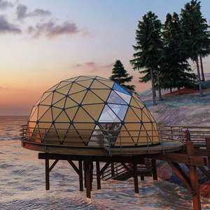 Tenda <span class=keywords><strong>Igloo</strong></span> Geodetica di Lusso per Glamping, <span class=keywords><strong>Serra</strong></span> a Quattro Stagioni per Esterni, Veranda per Ospitalità e Giardinaggio - Product Image 3