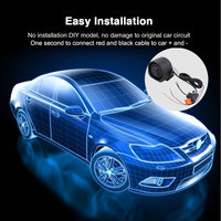 Vjoy Sirène d'Alarme de Voiture Bidirectionnelle, Installation Gratuite, Systèmes d'Alarme Auto Sans Fil DIYV2 12V 24V, Pièces Intelligentes pour Voiture