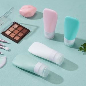 Portable Soft Silicone <b>Shampoo</b> Lotion Refill Bottles 30ml/90ml Leakproof Reusable Travel Toiletry Cosmetic Set - Product Image 2