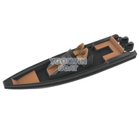 Bateau semi-rigide (RIB) de pêche commerciale et de wakeboard en aluminium robuste 960, avec deux moteurs hors-bord de 600 CV, pour 60 personnes, loisirs et divertissement