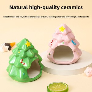 Abri confortable pour petits animaux de compagnie, matériau en céramique, résistant à la <span class=keywords><strong>chaleur</strong></span>, usage quotidien, maison pour <span class=keywords><strong>hamster</strong></span>, cachette pour petits animaux, nid de sommeil - Product Image 3