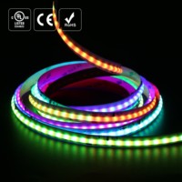 Bande LED COB RGB WS2811 IC 16,4 pieds DC24V 480 puces/m, lumière flexible à couleurs changeantes 10IC/m, PCB blanc pour décoration intérieure