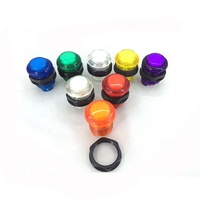 Boutons d'arcade professionnels 5v 12v Pie, boutons blancs et oranges, 28 mm, LED violet