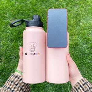 Support magnétique pour téléphone en acier inoxydable plaqué cuivre, bouteille d'eau de 32 oz, bouteille d'eau pour sports de plein air - Product Image 4