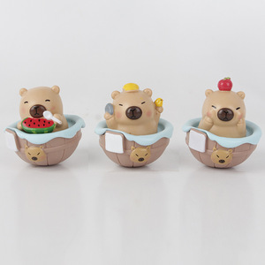 HY198 Vente Chaude Dormir Capybara Pvc Poupée Écouter L'eau Cochon D'inde En Peluche Jouet Mignon Graisse Capybara Jouet - Product Image 5