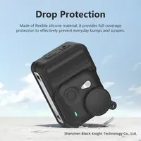 Étui de protection pour caméra sportive, en silicone noir antichoc, ajustement précis, pour sports de terre, course à pied, randonnée, cyclisme, moto, tout-terrain
