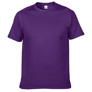 Customized United Usa 180Gsm Purple Casual Plain T-Shirts for Men 100% Organic Cotton T Shirts Mens Clothing - Product Image 1