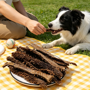 Tripe de bœuf verte coupée en morceaux, sans additifs, pour chiens - Friandises pour chiens séchées à l'air naturel, riches en protéines et faibles en matières grasses - Product Image 1