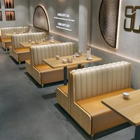 Meubles de restaurant sur mesure, banquettes de restaurant en bois massif, table basse et chaises, tables et chaises de salle à manger en gros, bon prix