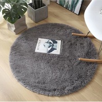 Tapis rond moderne et moelleux en peluche, épais et duveteux, idéal pour le salon, directement de l'usine