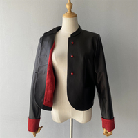 Nouvelle Veste en Cuir de Moto Imperméable en Peau de Mouton Véritable Souple pour Femme, Style Streetwear, Vente en Gros, Logo Personnalisé OEM, Collection Automne
