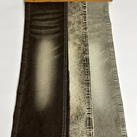 Tissu en denim de coton mercerisé, couleur café foncé, fil doux 10S, toucher extensible, rouleau de denim brut pour la vente en gros B2B mondiale