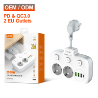 LDNIO SE2435 multiprise ue avec prises ue et 4 ports usb prise d'extension portable multiprise électrique europe multiprise