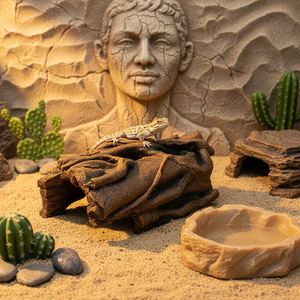 Décoration de terrarium en résine d'arbre, bois creux, cachette réaliste, souche d'arbre pour reptiles - Product Image 5