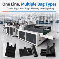 Machine de fabrication de sacs en plastique entièrement automatique, machine de fabrication de sacs en polyéthylène PE, machine de fabrication de sacs en nylon, machine de production de sacs en plastique