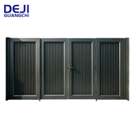 Portail pliant motorisé rétractable moderne de haute qualité en aluminium pour allée de maison et villa, design ouvert