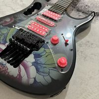 Guitare électrique haut de gamme modèle Peony 7V, corps plein, manche en acajou, touche en palissandre, 6 cordes