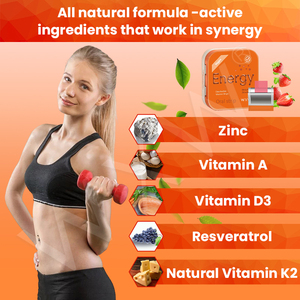 Bandes orales personnalisées à énergie active Supplément quotidien nutritif en vitamines biotiques pour bandes fondantes saveur fraise - Product Image 2