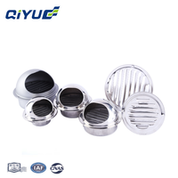 Capuchon anti-vent à tête plate en acier inoxydable 304 pour ventilation murale extérieure, couverture coupe-vent extérieure pour salle de bain, sortie d'air pour hotte de cuisine