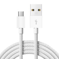 Câble USB-A vers USB-C en nylon de 1m, 1,5m, 2m, charge rapide, chargeur de voiture Type-C pour iPhone 17/17 Pro/17 Pro Max, pour iPhone 16 16 Pro