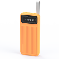 Banque d'alimentation 30000mAh en gros avec quatre câbles de charge Logo personnalisé Affichage numérique Charge rapide 18650 Batterie au lithium portable