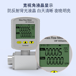 Medidor de Flujo de Masa de Gas Digital Miniatura con Cuerpo Metálico y Transmisión Remota 485 para Aire Comprimido, Nitrógeno y Oxígeno - Product Image 4