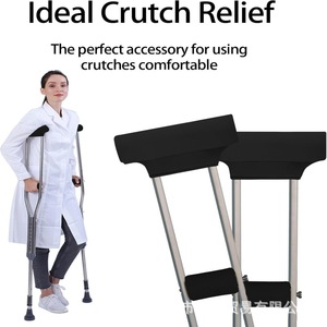 Blue Sequence Cane Handle <b>Pad</b> 20x5.5cm Anti Slip Underarm Support For <b>Walking</b> Aid Black - Product Image 2