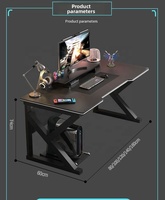 Bureau de jeu en forme de L robuste avec support pour écran, nouveau design, pour configuration de jeu dans la chambre