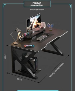Escritorio para Juegos con Marco en Forma de L Resistente, Mueble para el Hogar de Nuevo Diseño, con Soporte para Monitor, para Configuración de Juegos en el Dormitorio - Product Image 3