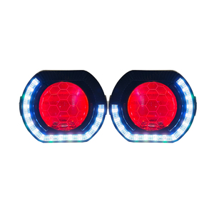 Kit de rétrofit de projecteur Bi-LED RGB 2,5 pouces pour phare Fj Cruiser avec lentille nid d'abeille et effet « Angry Eye » - Product Image 1