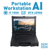 Portátil Industrial Resistente de 15.6 Pulgadas, Ultra 7 155H, 16GB RAM, 1TB HDD, Gráficos RTX 4090, Computación con IA, Intel OEM ODM
