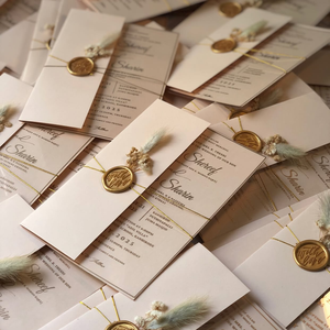 Cartolina di Ringraziamento per Matrimonio di Alta Gamma, Design Personalizzato, Produttore OEM, Totem Colorato, Carta Artistica di Qualità, Stampa Digitale - Product Image 6