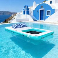 Plateforme de pêche flottante gonflable Drop Stitch la plus vendue pour les lacs et la mer avec pompe à air électrique