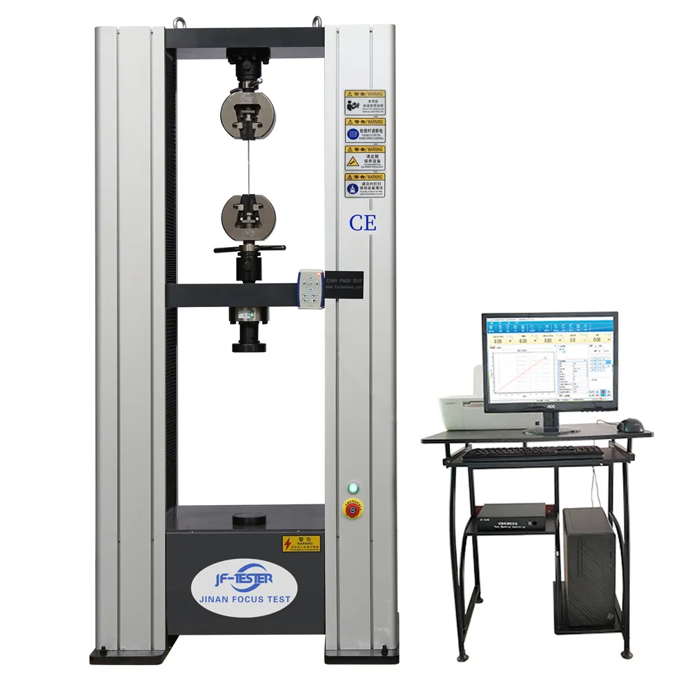 Probador de resistencia a la tracción, máquina de pruebas Universal 10kn-100kn, 2 toneladas, 5 toneladas, 10 toneladas, cuerdas de acero y goma plástica, Material de Metal UTM