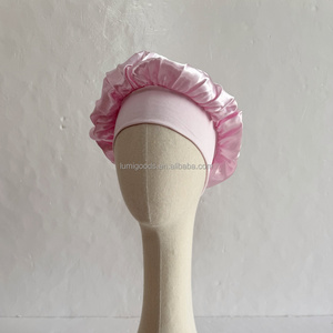 Bandeau large et très élastique <span class=keywords><strong>LUMI</strong></span> personnalisé avec logo, coloré, en double satin de soie, pour le sommeil, le bain, la douche, le spa, le yoga et le maquillage, pour femmes - Product Image 3