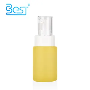 Hot bán độc đáo 30ml Frosted Vàng logo Glass Sprayer chai với trắng phun và rõ ràng cap