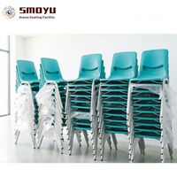 Chaise d'école en plastique de haute qualité au design moderne, confortable, ergonomique, empilable, avec dossier ventilé pour salle de classe