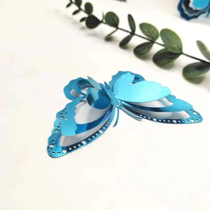 Set di 12 Adesivi Murali 3D a Forma di Farfalla, Decorazioni Autoadesive per Feste e Vacanze, Adesivi per Carta da Parati del Soggiorno - Product Image 2