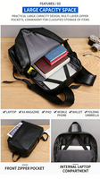 Sac à dos pour ordinateur portable de jeu grande capacité, antichoc, avec rangement multicouche et port de chargement USB, idéal pour la gym, le bureau et les trajets quotidiens