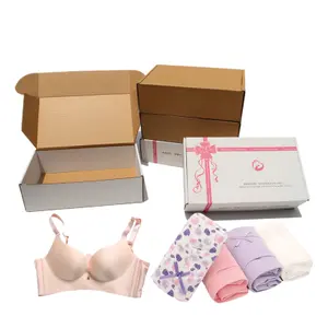 Wholesales Corrugated Cardboard Shipping Cloth Underwear Box Folding Cosmetic Packaging Gift Box
