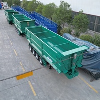 40 tonnes 60 tonnes 70 tonnes équipement de transport de pierre utilitaire inclinable camion semi-remorque à benne basculante 40ft 60ft 3/4/5 remorques de camion