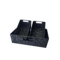 Durable et élégant en nylon tissé panier de rangement pour Organiser Votre Intérieur PP sangle en plastique tissé panier